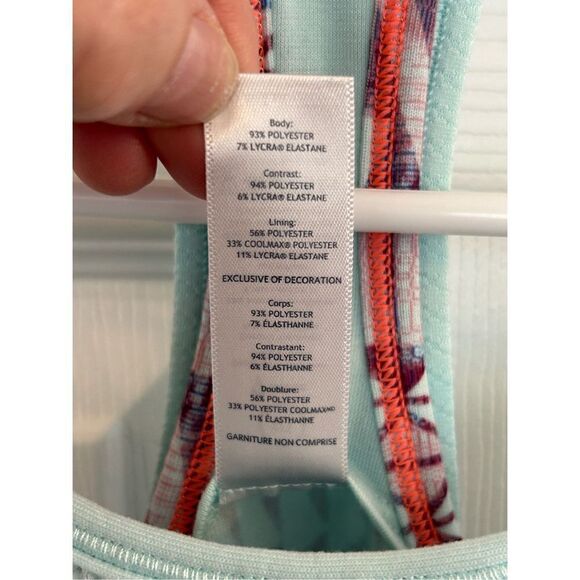 Ivivva Mint green blue Aztec Double Dutch Tank Top size 10 EUC - Picture 5 of 10